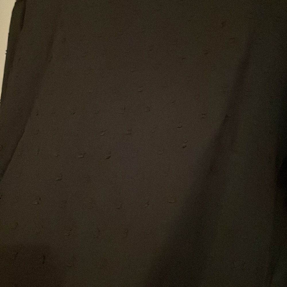Black floral Swiss dot blouse 🌻 - Picture 6 of 7